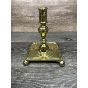 Northern European William and Mary Solid Brass Candle Stick 7” Tall
